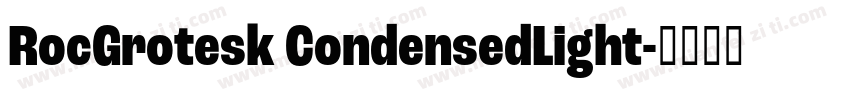 RocGrotesk CondensedLight字体转换